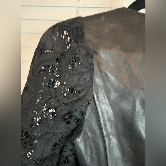 Express Extra Small Faux Leather & Lace Dress - Picture 5 of 11